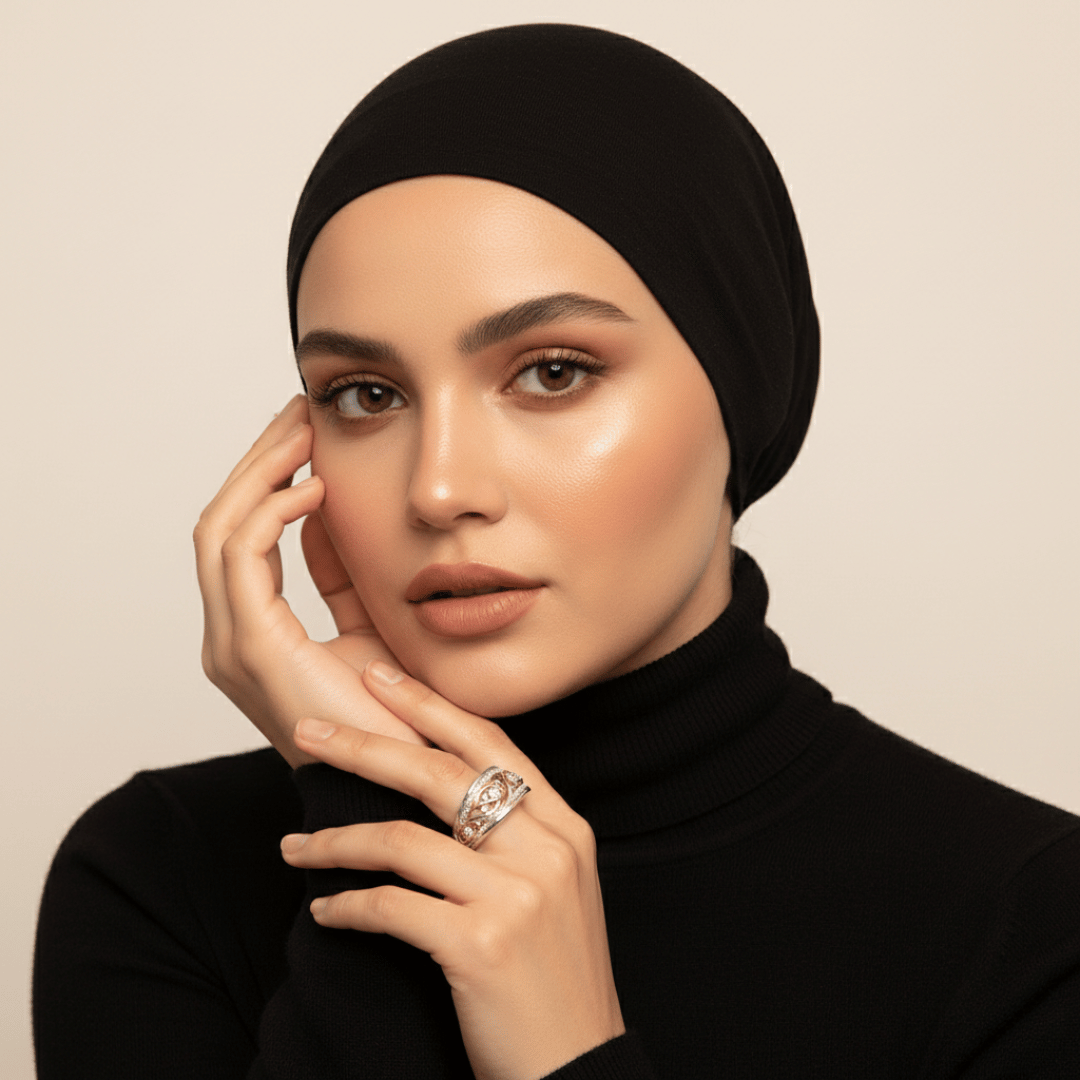 Noor Two-Tone Wave Ring