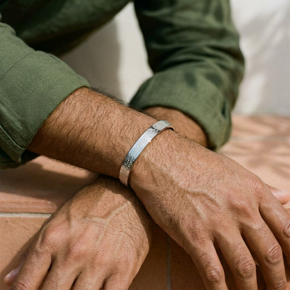 Engraved Calligraphy Cuff | Men